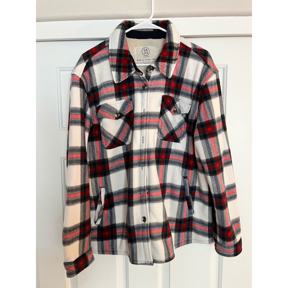 Warm flannel shacket